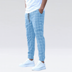 Gemütliche karierte hosen - lässige passform für männer