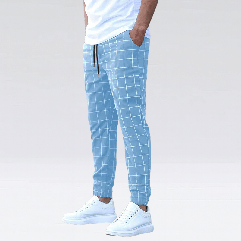 Gemütliche karierte hosen - lässige passform für männer