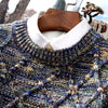 Männerstrickpullover - lebhaft gemusterter jumper