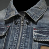 Männers denimjacke klassisch regulär geschnitten blau - lässige vielseitige alltagsmode