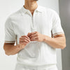Männers poloshirt mit reissverschluss - leichtes premium-material für lässige anlässe