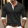 Langarm polo-shirt für männer - lässiger henley-look für freizeit & büro