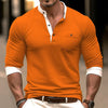 Langarm polo-shirt für männer - lässiger henley-look für freizeit & büro