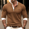 Langarm polo-shirt für männer - lässiger henley-look für freizeit & büro