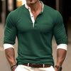 Langarm polo-shirt für männer - lässiger henley-look für freizeit & büro