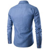 Chicer denim-shirt - lässiges langarm-hemd für männer