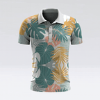 Herren Polo-Shirt – Tropischer Druck & Sommerstil