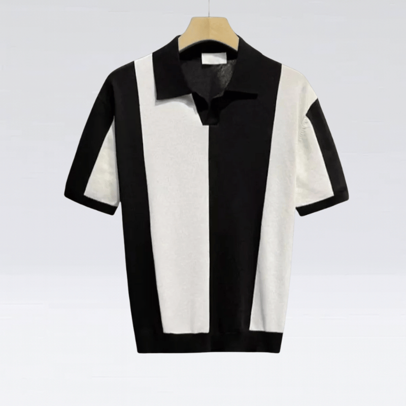Herren Strick-Polohemd - Zeitgemäßes Kurzarm-Shirt Casual