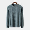 Strickpullover mit kabelmuster - herren woll-mischung