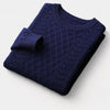 Strickpullover mit kabelmuster - herren woll-mischung