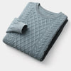 Strickpullover mit kabelmuster - herren woll-mischung
