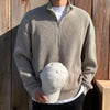Halbzipp strickpullover - trendige lässige herren strickmode