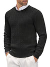 Kabelstrick-pullover - vielseitige herren rundhals-strickware