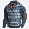 Männers hügeli mit westernmäßiger musterung - lässiger trendpullover
