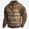 Männers hügeli mit westernmäßiger musterung - lässiger trendpullover