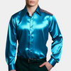 Männer satinhemd glänzendes formelles abendoutfit - elegantes langarmhemd