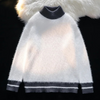 Männer fuzzy weisser strickpullover - gemütlicher pulli für den alltag