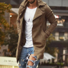 Männers eleganter langer trenchcoat – lässiger überzug für tag und nacht