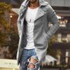 Männers eleganter langer trenchcoat – lässiger überzug für tag und nacht