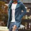 Männers eleganter langer trenchcoat – lässiger überzug für tag und nacht