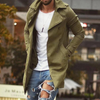 Männers eleganter langer trenchcoat – lässiger überzug für tag und nacht