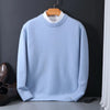 Männer jumper aus weichem strick - klassischer rundhalspullover, vielseitiges layering-stück