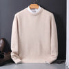Männer jumper aus weichem strick - klassischer rundhalspullover, vielseitiges layering-stück