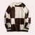 Männers oversized pullover - karierter strickpullover für den alltag