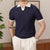 Old money jacquard polo - elegante herren strickpolo