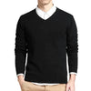 Männer baumwoll v-ausschnitt pullover - schicker strick für freizeit und büro
