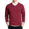 Männer baumwoll v-ausschnitt pullover - schicker strick für freizeit und büro