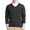 Männer baumwoll v-ausschnitt pullover - schicker strick für freizeit und büro