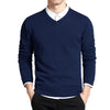 Männer baumwoll v-ausschnitt pullover - schicker strick für freizeit und büro
