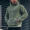 Flauschiger fleece-hoodie - männer pulli aus softmaterial