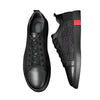 Männer sneaker im lässigen stil - vielseitiges schwarzes design für den alltag