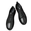 Männer sneaker im lässigen stil - vielseitiges schwarzes design für den alltag