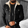 Männers denimjacke mit kuscheligem sherpa-futter - stylische oberbekleidung für den alltag