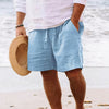 Männers leinen shorts – leichte freizeitkleidung für strand und outdoor