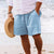 Männers leinen shorts – leichte freizeitkleidung für strand und outdoor