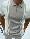 Männer polo shirt deluxe slim fit mit halb-reissverschluss – modischer kurzarm-style für den alltag