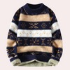 Männerstrickpullover aus weichem material - lässiger und gemütlicher fair-isle-muster sweater
