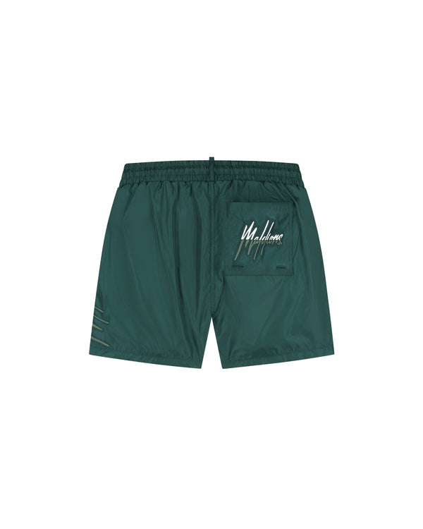 Männerschwimmhosen - modernes petrolgrünes split-design für strandtage - stylische bademode
