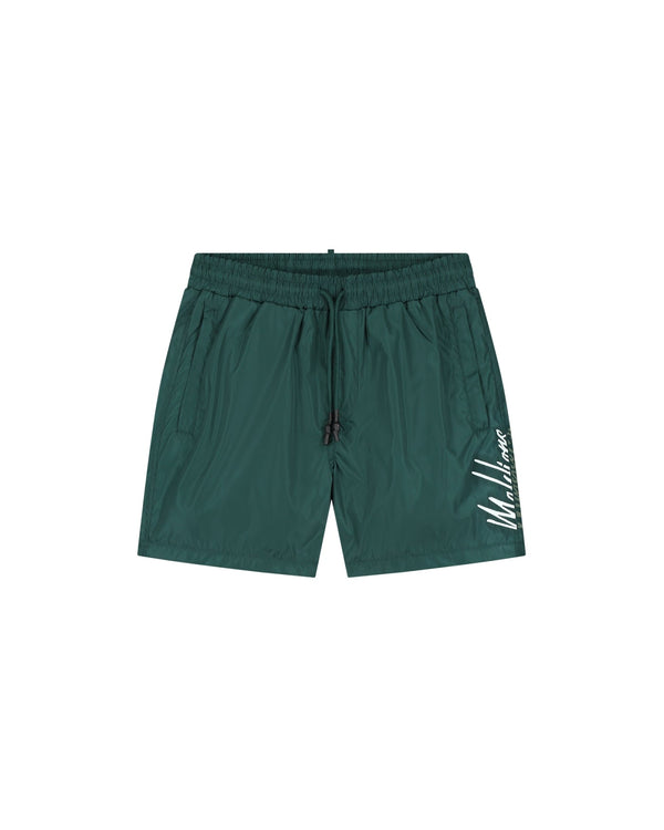 Männerschwimmhosen - modernes petrolgrünes split-design für strandtage - stylische bademode