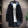 Hooded cardigan für männer – weiche fleece winterjacke – lässige langarm-oberbekleidung