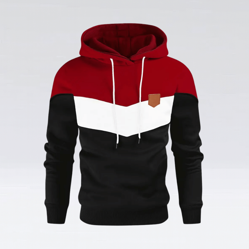 Männer Farbblock Hoodie - Lässiger Pullover mit Kontrastlook