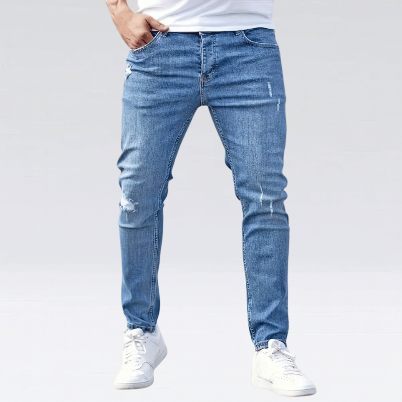 Männer Slim Fit Stretch Jeans - Stylische Denim Freizeitmode