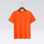 Männer T-Shirt Orange - Weicher Baumwollmix für Alltag