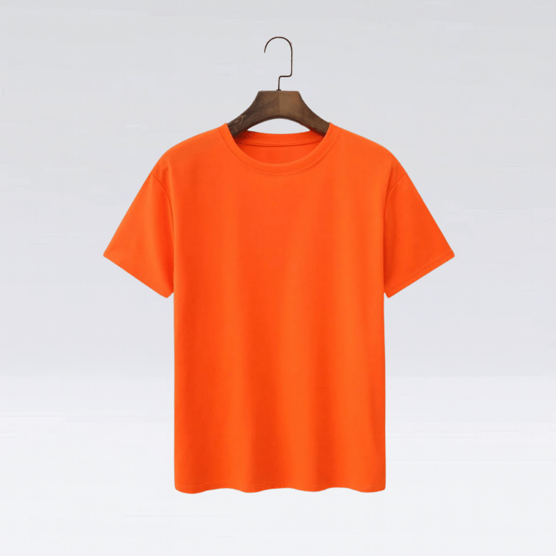 Männer T-Shirt Orange - Weicher Baumwollmix für Alltag