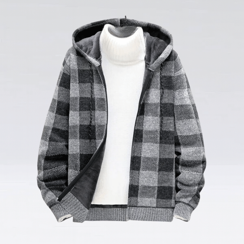 Männlicher Karo-Hoodie – Stylisch & Alltagsbereit
