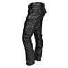 Herrliche schwarze leder cargo-hose – stylischer und robuster begleiter für freizeit und motorrad fahren